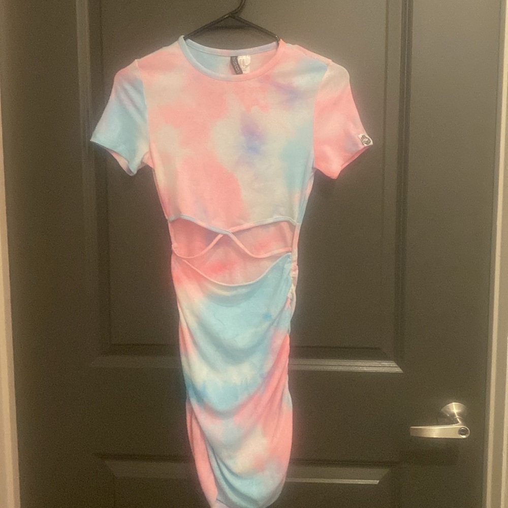 Tie-Dye Cutout Dress
